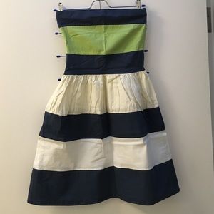 Striped Strapless Dress