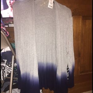 Ombré long-sleeved flyaway cardigan