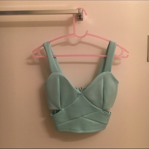 Teal crop top - Picture 3 of 4