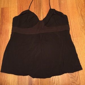 NWT Theory Brown Halter Top Sz P/XS