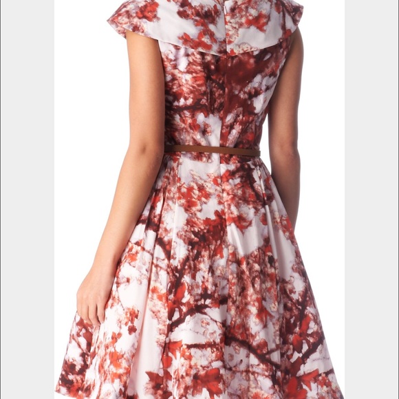 ⚡️Ted Baker Rare Cherry Blossom Barish Silk Dress - Picture 2 of 4
