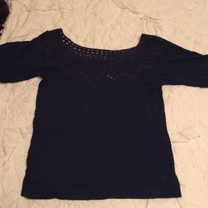 Classy navy blue top!