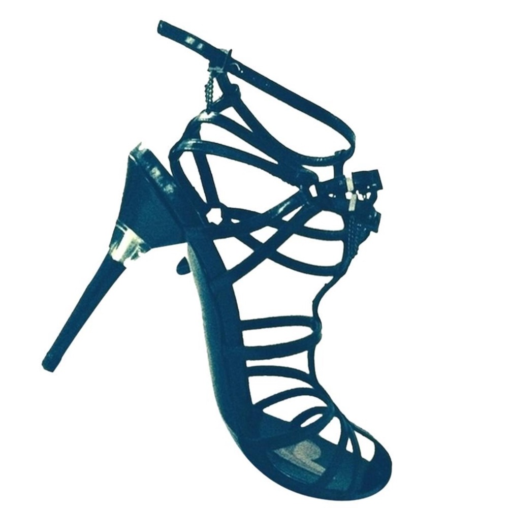 NWT * Just Reduced! French Designer Rodolphe Menudier * Strappy Leather Stiletto - Picture 1 of 5