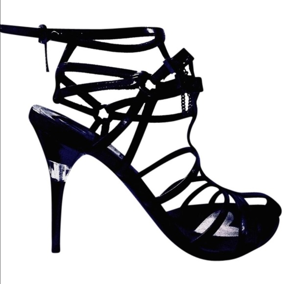 NWT * Just Reduced! French Designer Rodolphe Menudier * Strappy Leather Stiletto - Picture 2 of 5