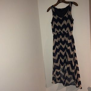 Chevron hi-low dress