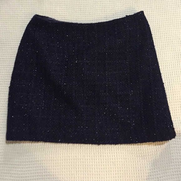 Blue A-line short skirt