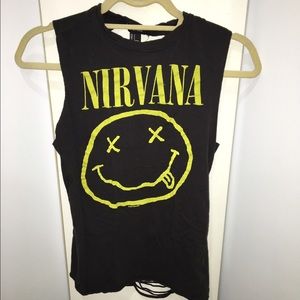 Forever 21 Nirvana Ripped T