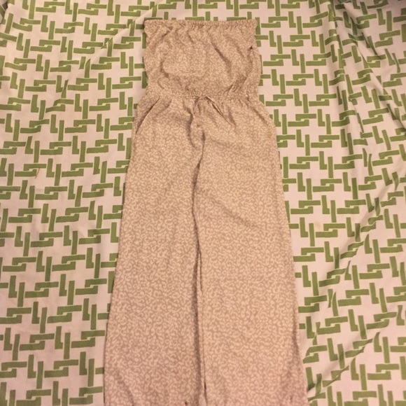 Super sexy tan jumpsuit from Loft.