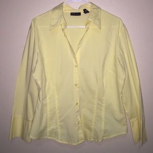 Bright yellow button down