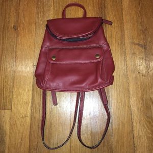 Red Leather Purse / Backpack