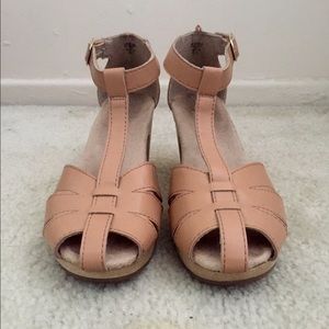 Nude Clog Heels
