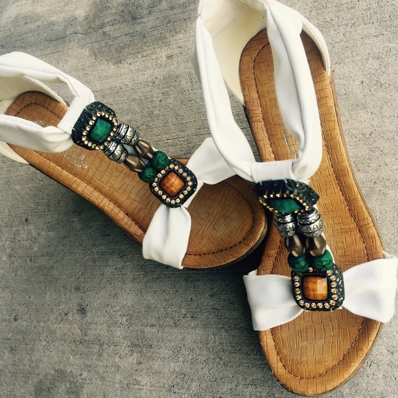 Shoes - Boho Bead Platform Sandals