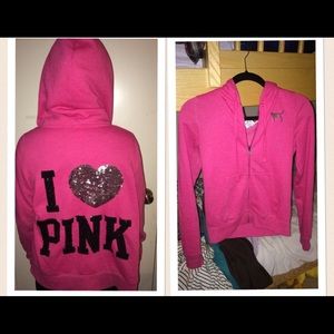 Pink zip up jacket