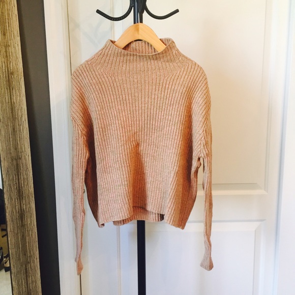 Ribbed Knit Taupe Sweater - Picture 2 of 3