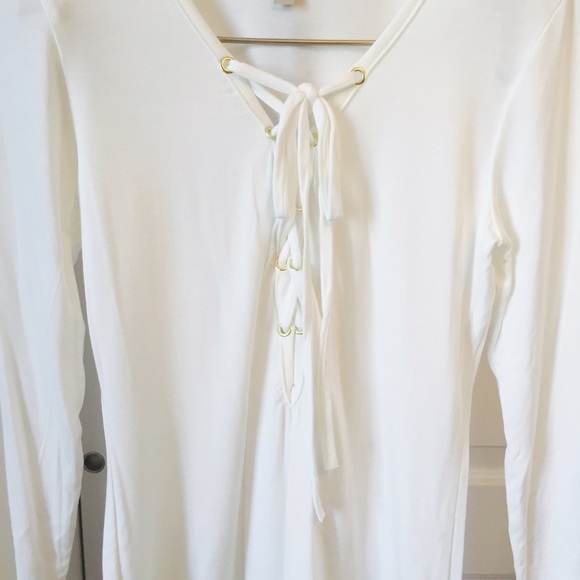 Lace-Up Ivory Top - Picture 2 of 2