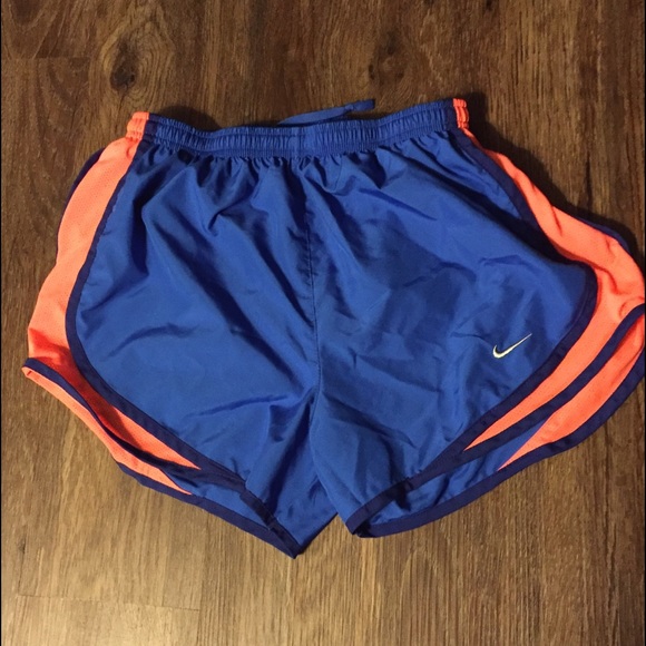 Blue nike tempo track running shorts