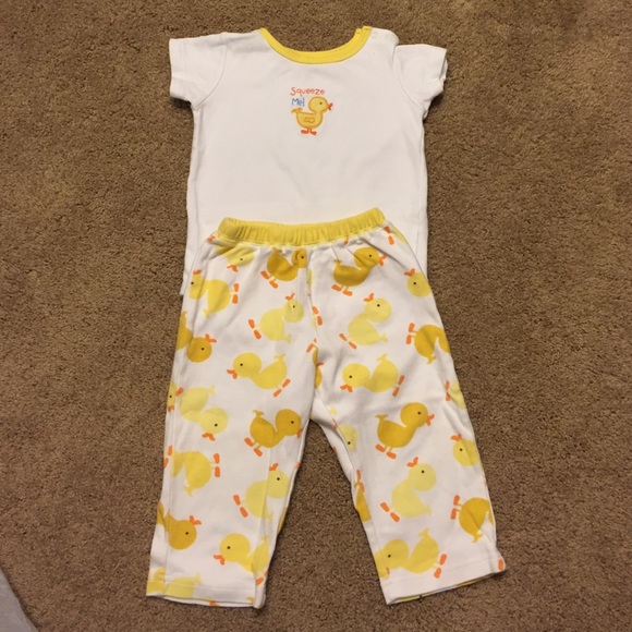 Carters Gender Neutral Ducky Onesie Pant 18 month