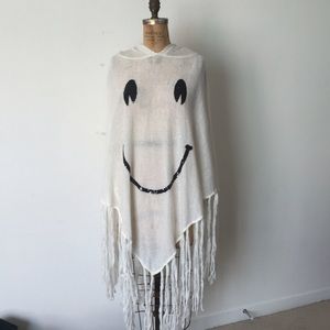 Wildfox smiley face poncho