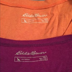 2 Eddie Bauer XL tall V neck tshirts