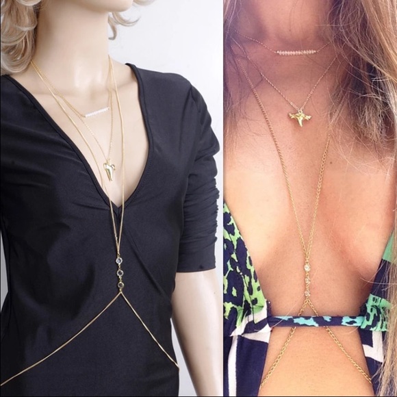 SUPER SALE! Multistrand necklace w/body chain