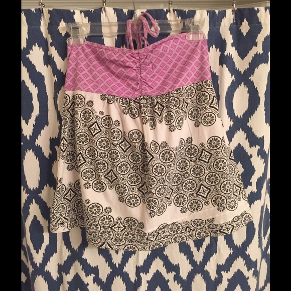 NWOT Roxy Floral Print Strapless Top -L