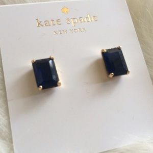 Kate Spade Emerald Cut Stud Earrings.