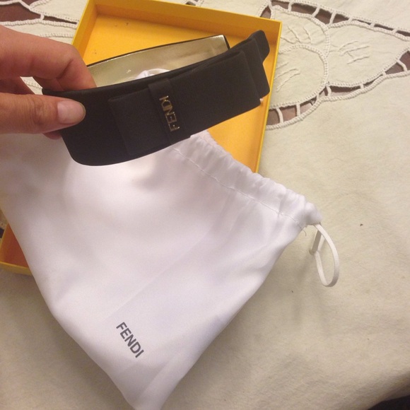 Fendi Black Bow Headband.