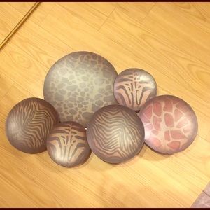 Animal print wall art plates