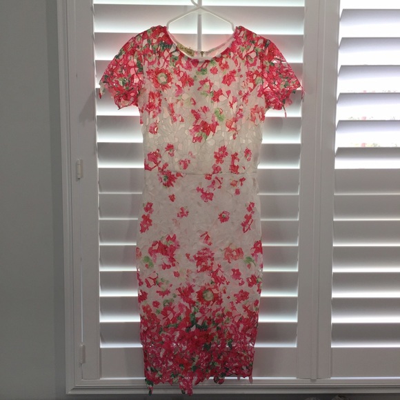 Floral lace colorful dress