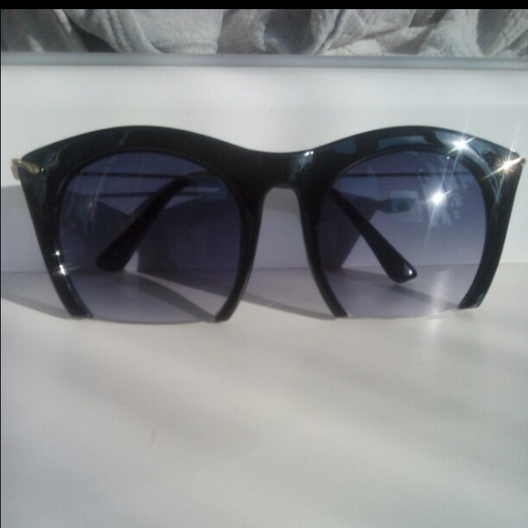 Cat eye half rim sunglasses, high quality - Picture 2 of 4
