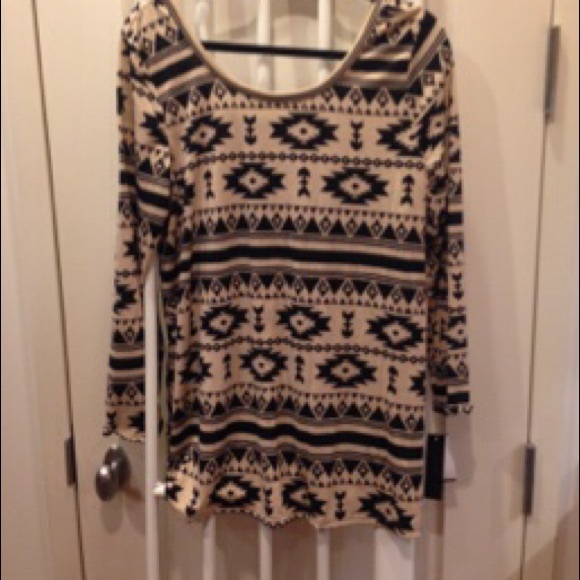 Tribal print top.