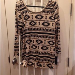 Tribal print top.