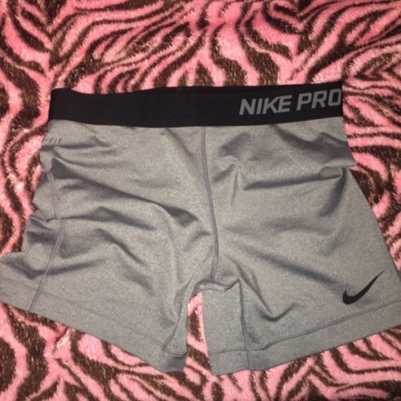 NWOT GREY NIKE PRO SHORTS