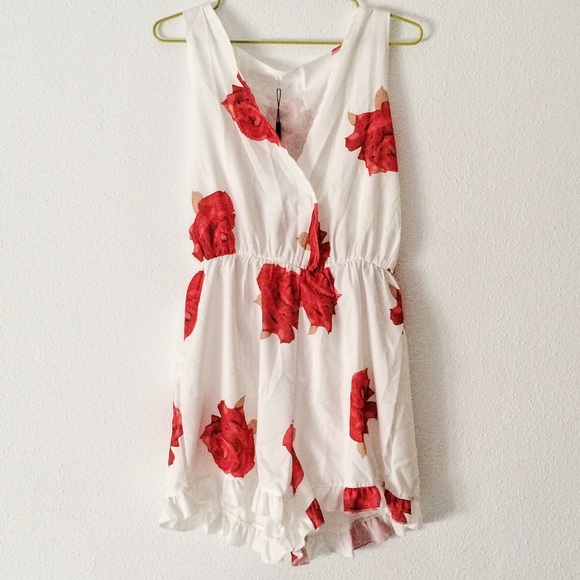 Rose Pattern Romper