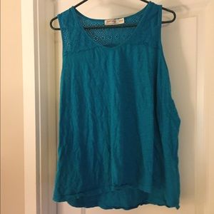 XL Teal wide sleeve tank top