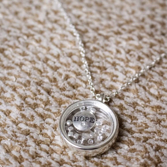 Floating Glass Hope Necklace