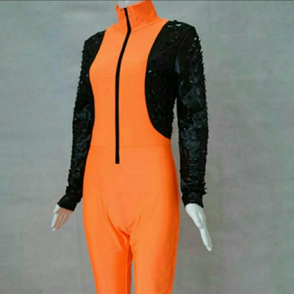 Orange jumpsuit 🕴️stretch fabric for Halloween - Picture 3 of 5