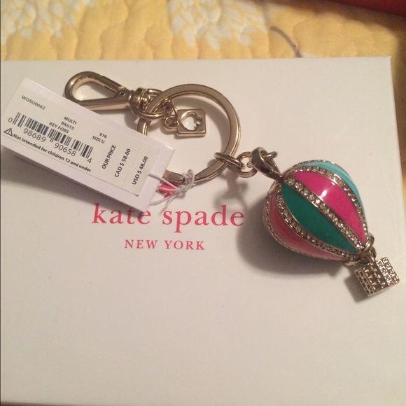 Kate Spade hot air ballon keychain! NWT!