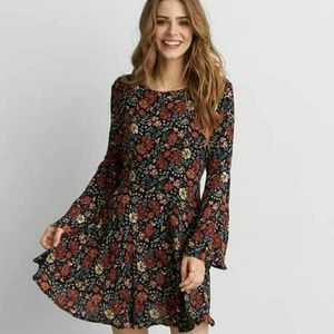 AEO Floral Bell Sleeve Dress