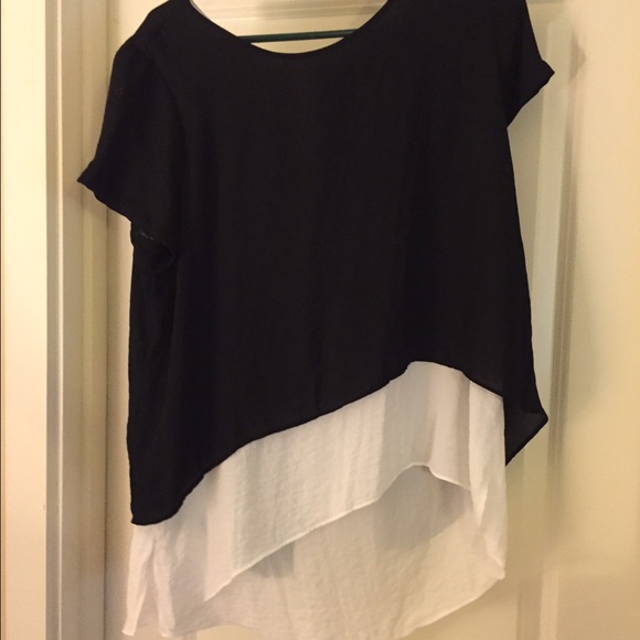Black and white a.n.a top size large