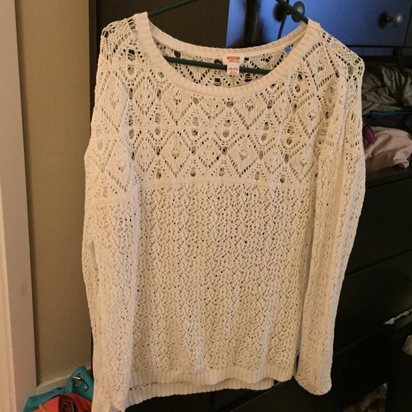 XXL Mossimo cream colored crochet sweater