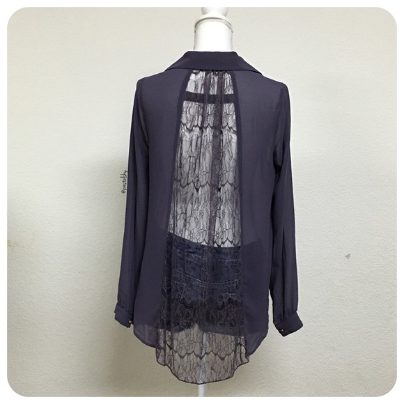 CHLOE K lacy back top - Picture 2 of 4