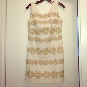 Lilly Pulitzer White & Gold Dress