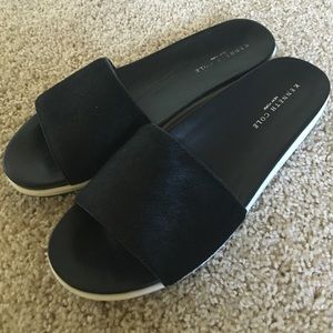 Kenneth Cole Fur Slide Sandals