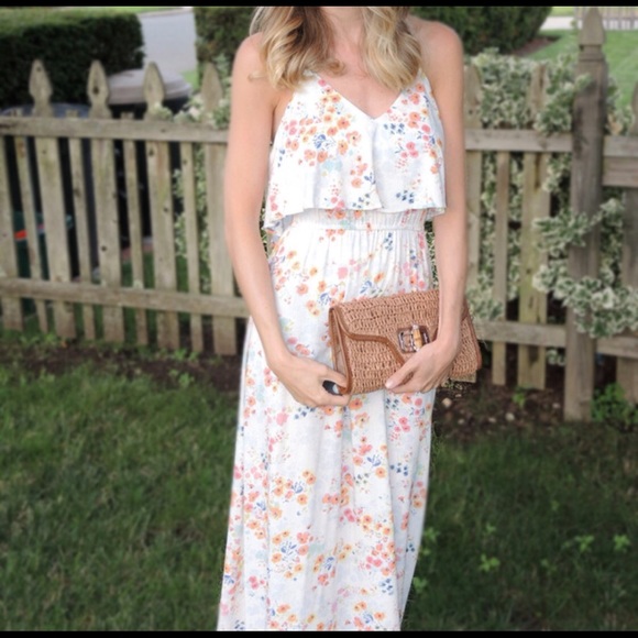 NWT LC Lauren Conrad Floral Racerback Maxi Dress