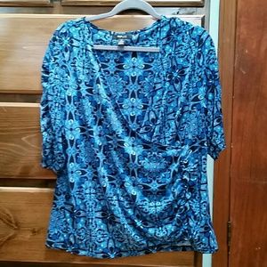 Style & Co Prdtty wDraped Top