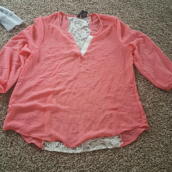 Ultra Flirt sheer high low blouse top. - Picture 1 of 3