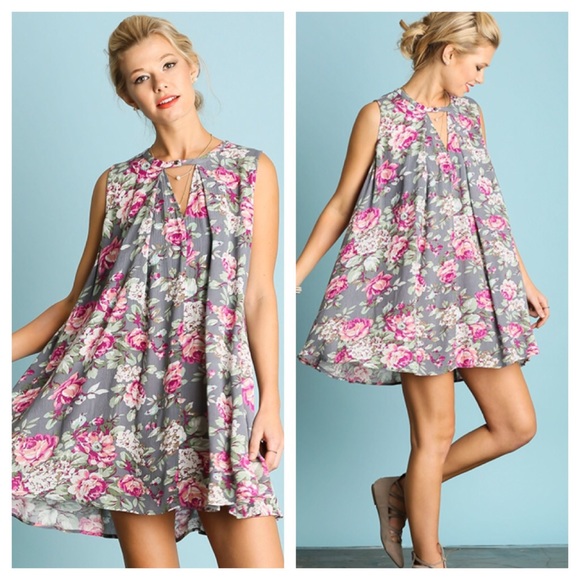 ❗️Floral Cape Shirt Slip Tunic Dress - Picture 2 of 2