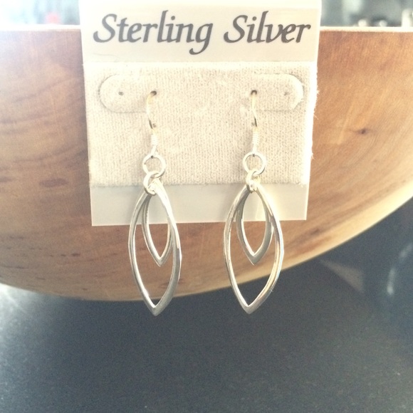 Sterling silver dangling earrings