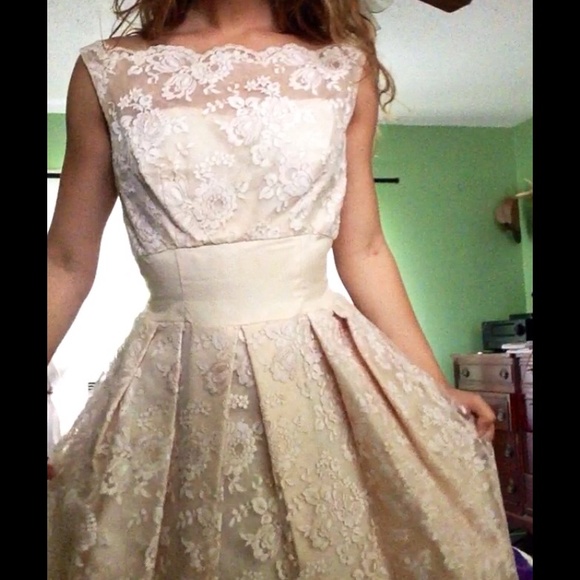 HP!!! Vintage 1950s Audrey Hepburn lookalike dress - Picture 2 of 4